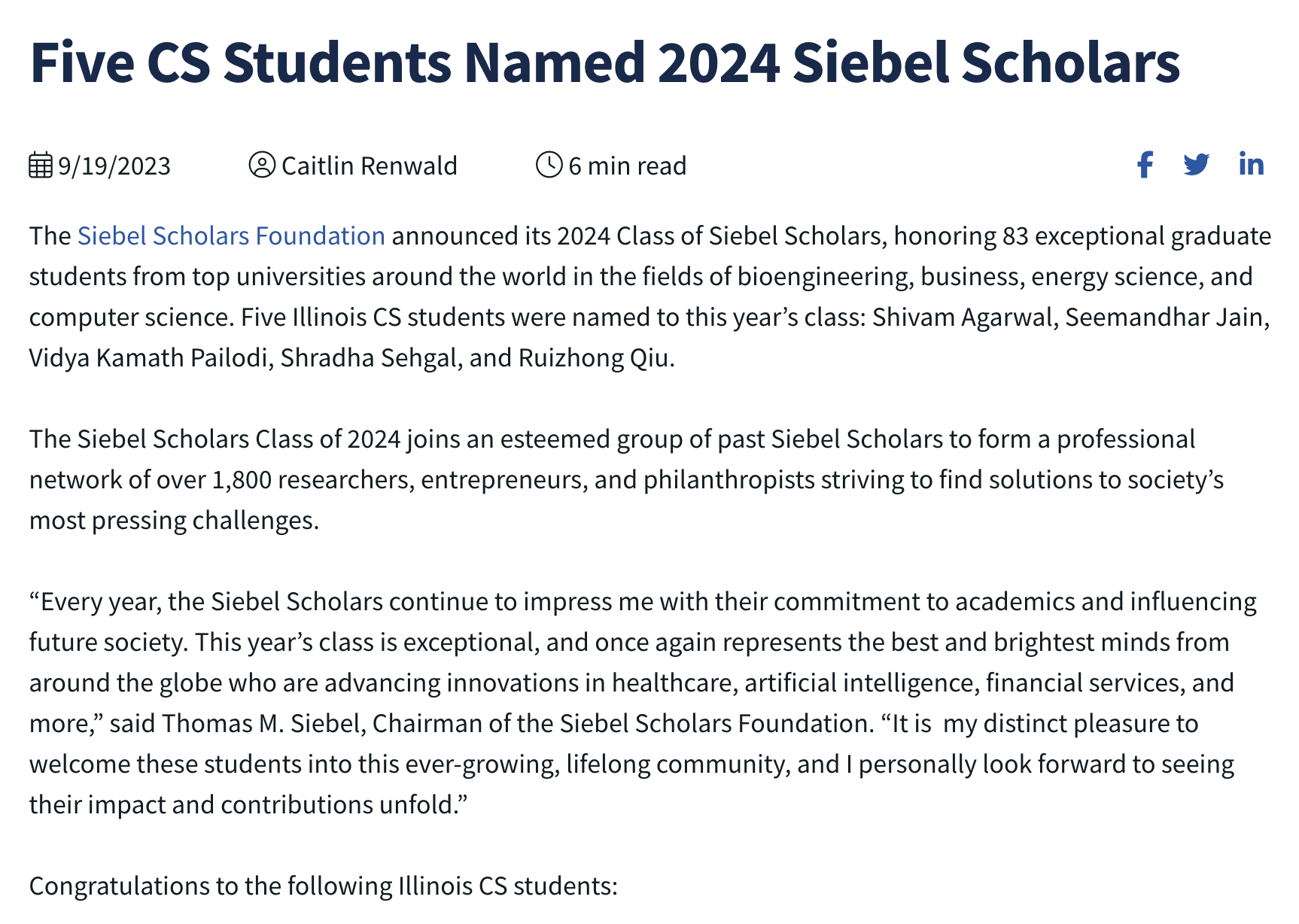 Siebel School of Computing